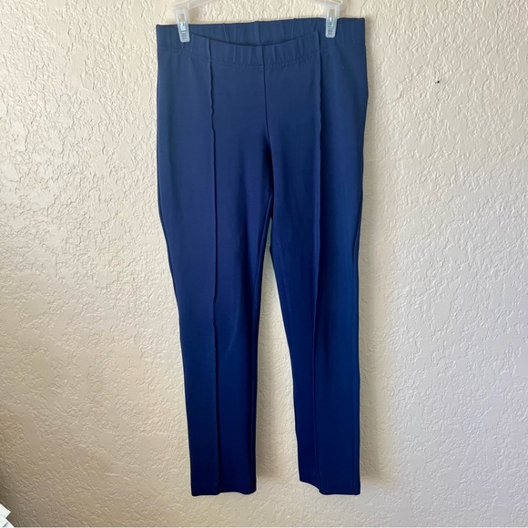 Lilly Pulitzer Blue Ponte Pants Stretch Navy Pull On Travel Trousers Size Small - Picture 2 of 9